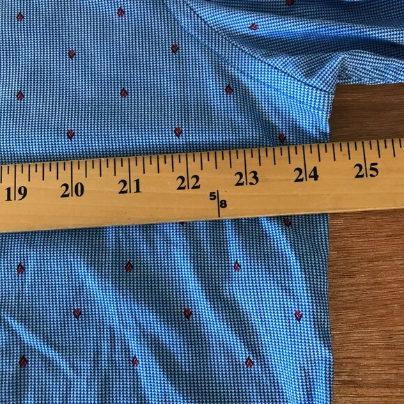 Butter Cloth Shirt Men 2XL Blue Geometric Button Up Short Sleeve Collared 17362 - Picture 7 of 10